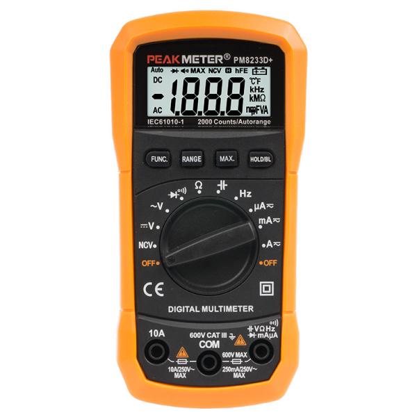 Cheap Specialize Smart Automotive Digital Multimeter DC9V 6F22 Battery With NCV Function for sale