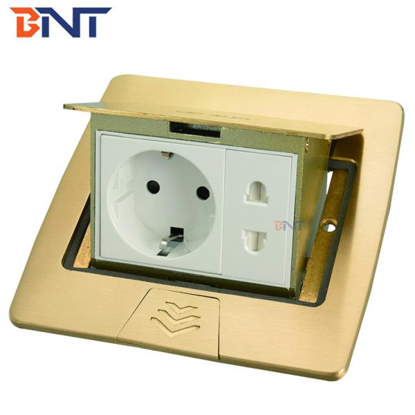 Cheap EU power copper alloy material pop up floor socket for sale