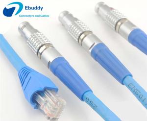 China Lemo cable assembly service Lemo FGG male plug to RJ45 Cat5e/ Cat6 / Cat7 shield Ethernet cable on sale