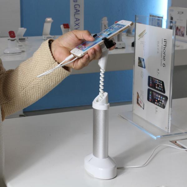 Cheap COMER NEW Design stand alone with gripper option and alarm mobile display stand for sale
