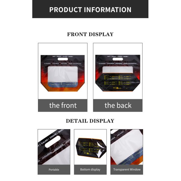 Custom Handheld Hole Roast Chicken Packaging Bag Plastic Roast Grilled Chicken Bag With Zipper