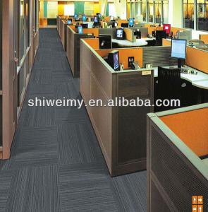 Mixed colors stripe multi loop pile public office Nylon 6.6 carpet tile