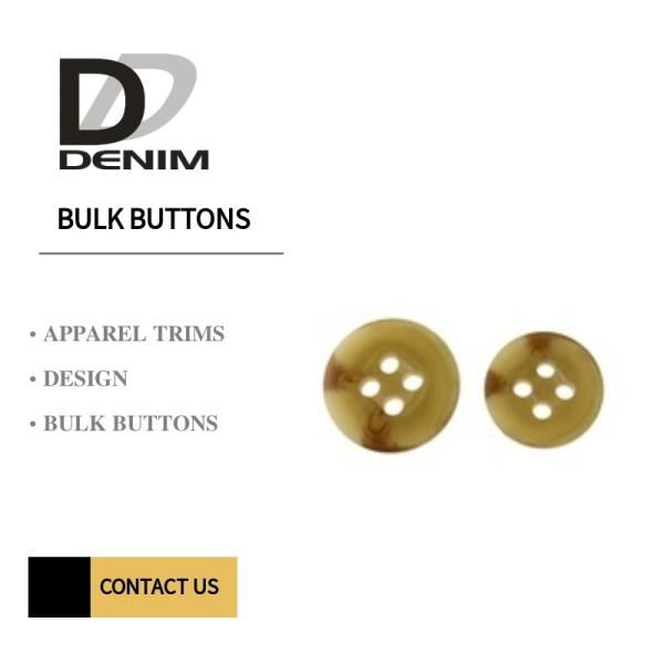Cheap Resin Pattern Horn Trench Coat Buttons , Sew On Snap Buttons 4/2 Holes for sale