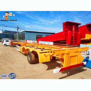 China Flatbed 13T FUWA Axle Twistlock Container Semi Trailer on sale