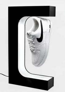 China Levitating Sneaker Display Stand, led light customize magnetic floating shoes display racks heavy 400-600g on sale