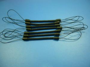 Best Black Plastic Safe Mini Spiral Elastic Pen Tethers Cord w/String Loop Ends wholesale
