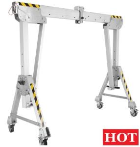 China Warehouse Use Mini Portable Aluminum Gantry Crane With Hand Chain Block on sale