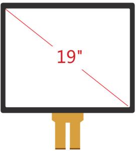 19 Inch G+G Projected Capacitive Touch Screen For Windows NT / Linux / Mac System
