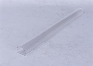Clear / Milky Plastic Extrusion Profiles , LED Lamp Extruded Plastic Parts