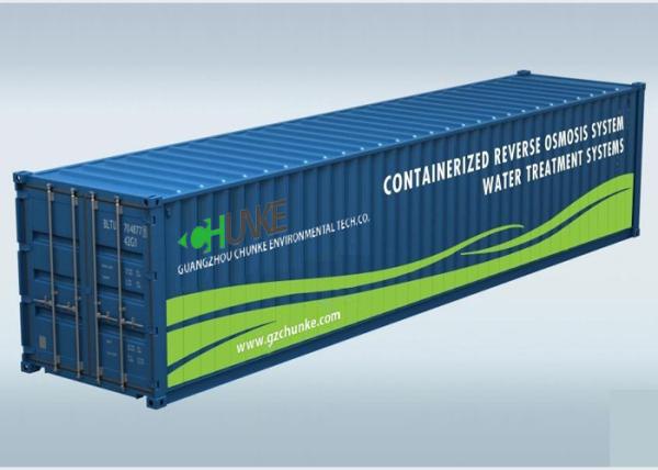 Cheap Containerized Mounted Salt Water Treatment System / Seawater Desalination Plant for sale