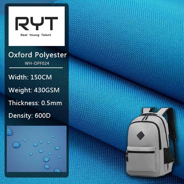 Cheap High Elastic 600D 100% Polyester Waterproof PVC Fabric Durable For Bags for sale