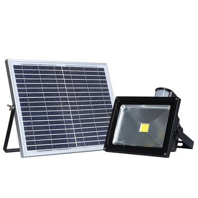 Cheap Yard 20W Reflector Sensor Solar Powered LED Flood Light 120 Degree Beam Angle for sale