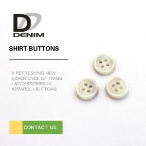 China Commercial Tiny Small White Buttons , Resin Material Custom Clothing Buttons on sale