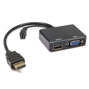 China HDMI Male to VGA HDMI Female Splitter w/ Audio HD Video Cable Converter Adapter on sale