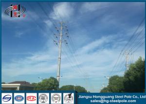China 110KV Voltage Steel Tapered Electrical Power Pole Power Transmission Pole on sale