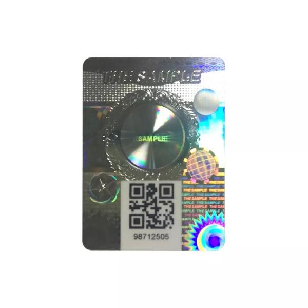 Cheap Hologram Seal Sticker Label Scratch Off  QR Code 3D Adhesive for sale
