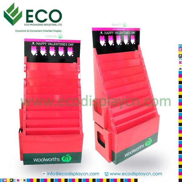 Cheap Cardboard Book Display, Multi Shlef Floor Display For Greeting Card for sale