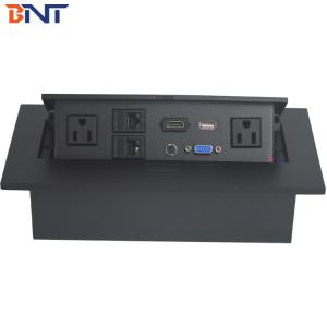 Best Can Be Customized Zinc Alloy Desk Pop Up Hidden Outlet With HDMI / Audio Configuration wholesale