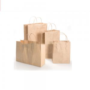 Custom Printed Paper Shopping Bags With Logo Handles Silver Foil Hot Stamping