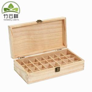 Best 32 Holes Recyclable Aromatherapy Oil Storage Box Pine Wood Laser Engrave Gift Packing Box wholesale