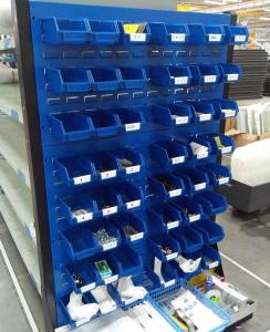 China Pegboard Tools Display Stand Tool Rack With Wheels , Home Hardware Shelving on sale