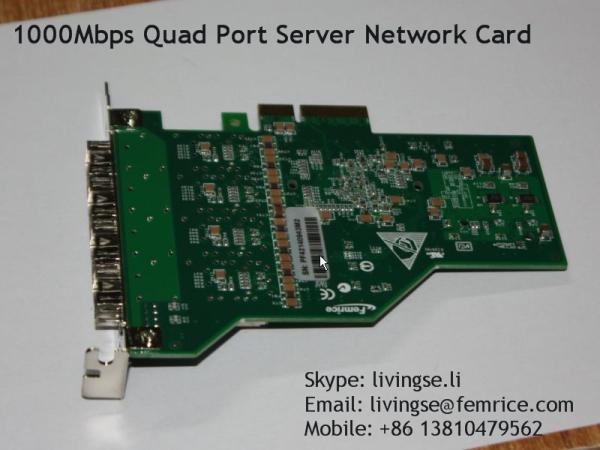 Cheap 1000Mbps Ethernet 4 ports fiber optical network card server application Model Type 10004PF for sale