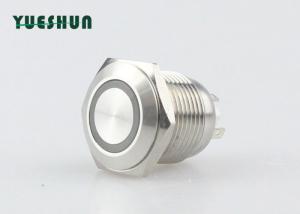 Best 12V 24V LED Panel Mount Push Button Switch , 1NO 16mm Momentary Push Button Switch wholesale