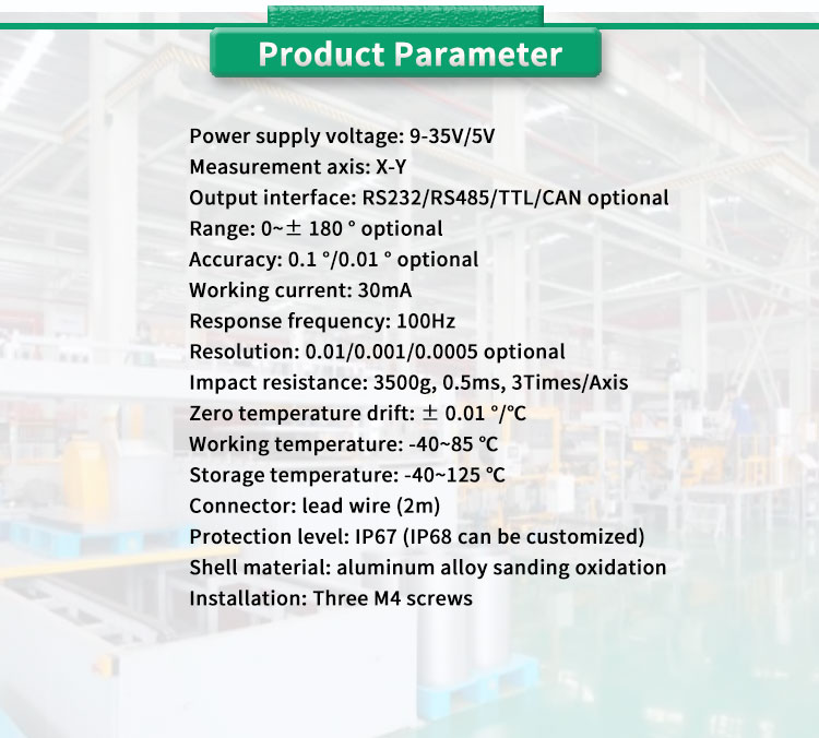 Universal Industrial Inclination Sensor with High Precision and Customized ODM Support
