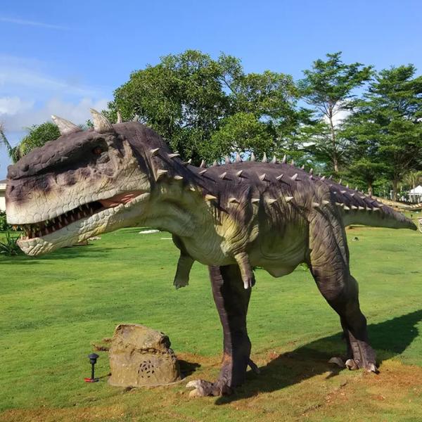 Cheap Theme Park  Realistic Animatronic Dinosaur Carnotaurus With Movement And Sound Customization for sale