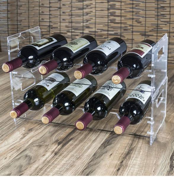 Cheap LANGYI Custom Countertop Acrylic Wine Display Stand For Supermaket for sale