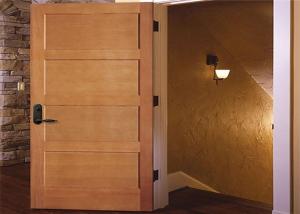 Customized Inside Solid Wood Doors Swing Open Style Durable Hardware Long Lifespan