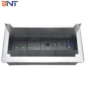 lid buffer  design desk flip up outlet  with double universal power BF803