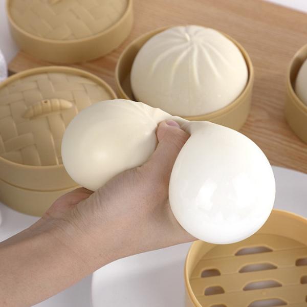 Cheap Steamed Stuffed Bun Squeezing Dumpling Stress Ball Fidget Toy for sale