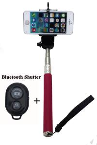 Handheld monopod with remote for ios 4.0 / android 3.0 Smartphone Bracket