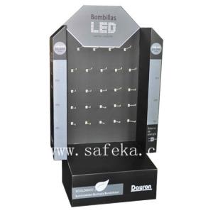 China Pop display stand design cardboard display for LED lights on sale