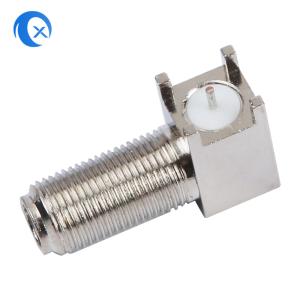 0 - 4 GHZ CNC Machine Hardware Low Reflection Metal F Type Connector