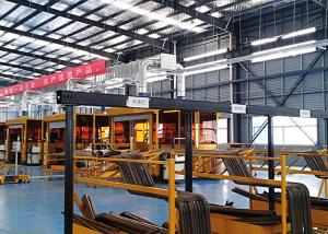 Customized Color Auto Robot Production Line For Bulldozer Beam And Tipping