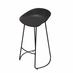 Wrought Iron Metal Padded Bar Stools Casual Cafe Ergonomic Design Powerful Load Capacity