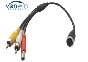China Female 4-Pin to RCA (A/V) Adapter Wire , RCA to 4-PIN Monitor / Camera Adapter on sale