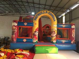 China Inflatable patrol paw themed fun city 2018 new inflatable patrol paw fun park jump with slide on sale on sale