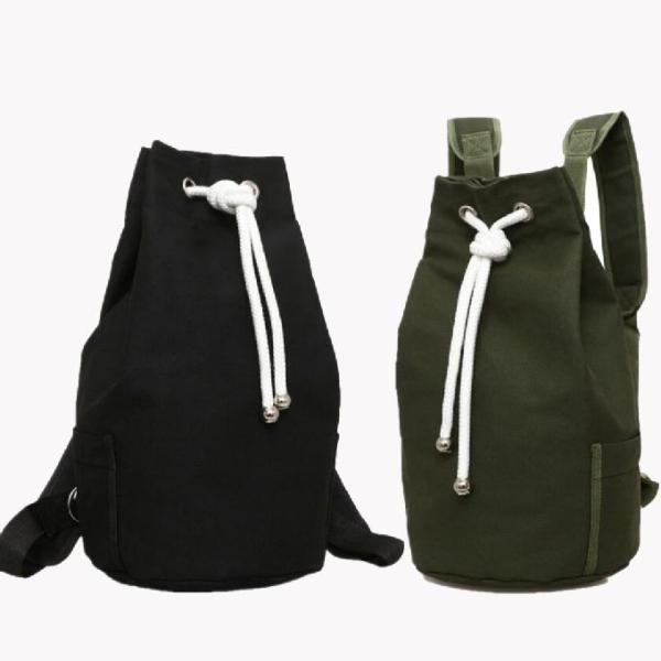 Cheap Large Capacity Canvas Drawstring Baseball Bucket Backpack for sale