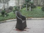 Black UV Resistant Wicker Rattan Garden Dining Sets For Restaurant