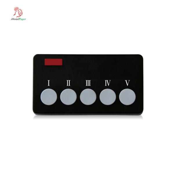 Cheap Simple fashion design wireless pagert system super thin five keys call button for office and factory for sale