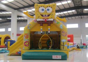 Best Lovely inflatable spongebob bouncer castle cute hot sale inflatable spongebob jump house with slide wholesale