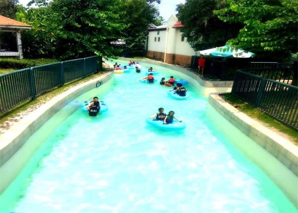 Cheap PLC Swimming Pool 1000m Water Park Lazy River For Adults for sale