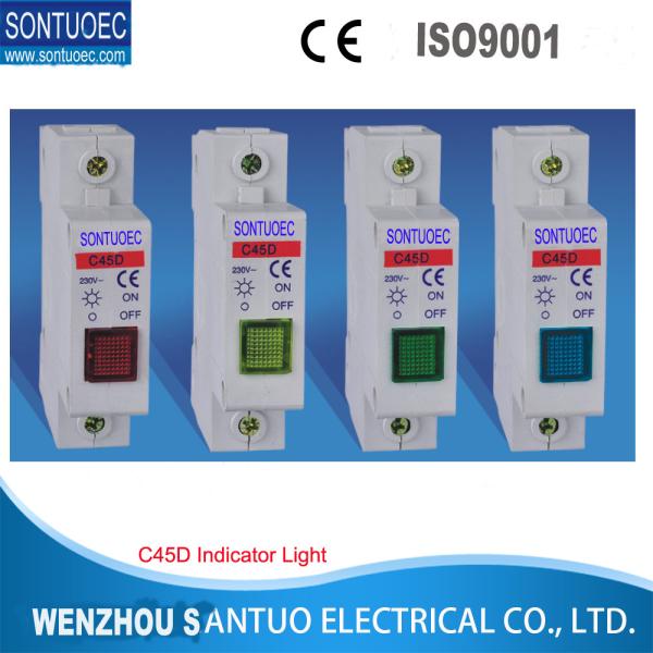 Cheap MCB Type C45D Modular Electrical Isolator Switch With Blue Red Green Yellow Color Lamp for sale
