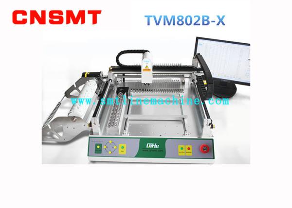 Cheap Mini Automatic SMT Pick And Place Machine PCB Assembly CNSMT QIHE TVM802BX 2 HD Cameras for sale