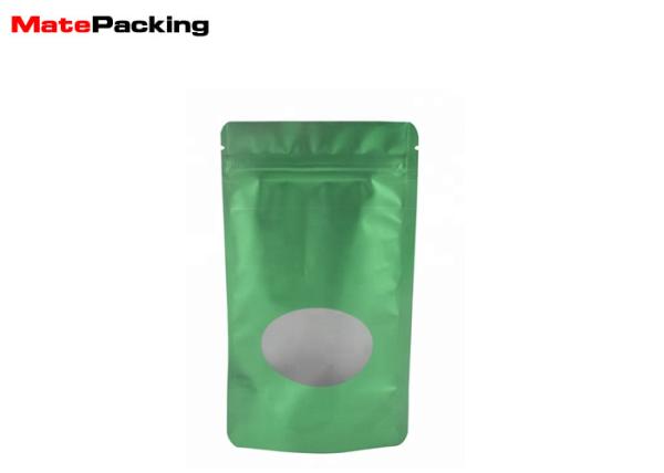 Cheap Matte Stand Up Custom Tobacco Pouch , Raw Leaf Tobacco Bag Pouch With Window for sale