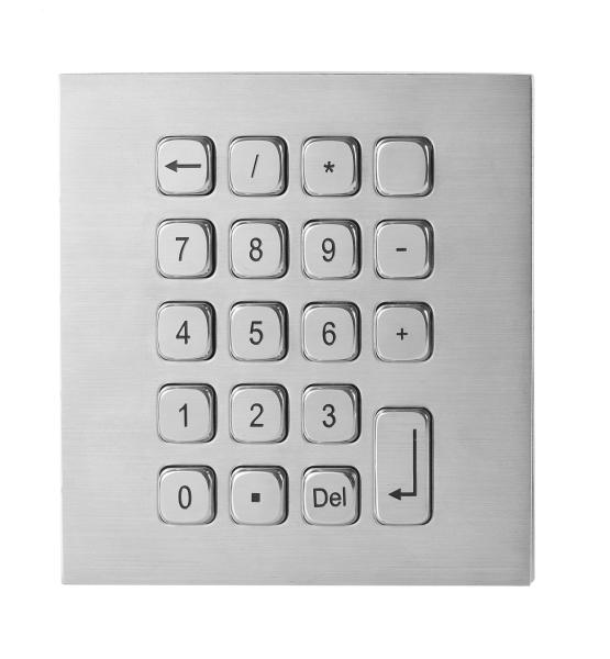 19 Keys Water Proof Metal Keypad Stainless Steel desk top solution with USB and