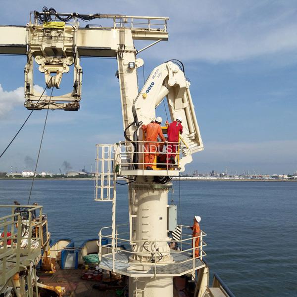 Cheap 22m Electrical Hydraulic Ccs Small Knuckle Boom Crane Offshore for sale
